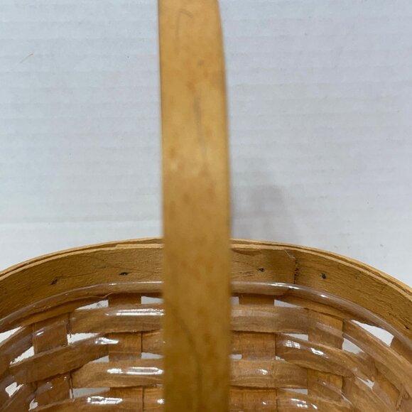Longaberger Handwoven Basket With Handle & Plastic Liner  American Cancer Societ - Picture 11 of 12